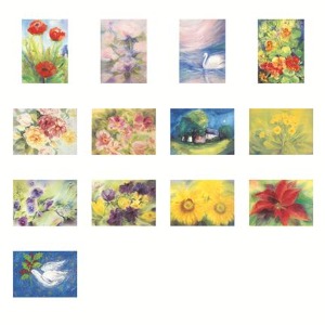 사계절 꽃과 자연 그림 엽서 13종 세트